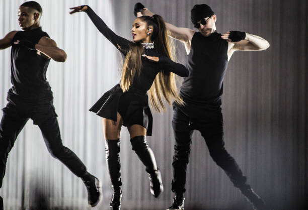 American pop singer Ariana Grande performs at Ziggo Dome as part of her Dangerous Woman Tour, Amsterdam, Netherlands, 14th May 2017. (612×418)