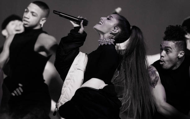 American pop singer Ariana Grande performs at Ziggo Dome as part of her Dangerous Woman Tour, Amsterdam, Netherlands, 14th May 2017. (612×385)
