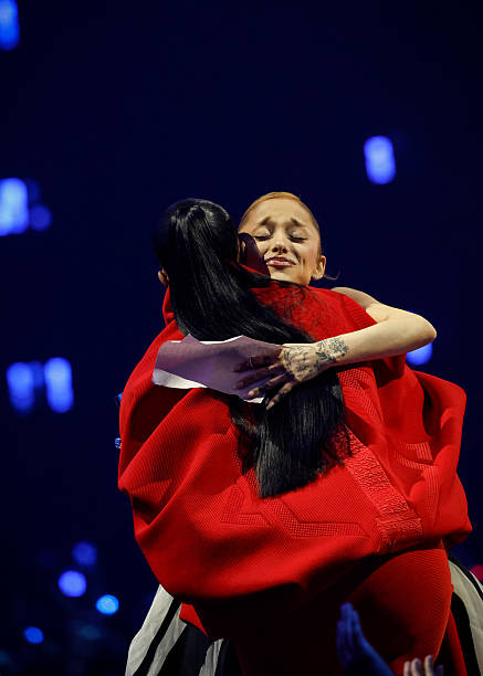 Ariana Grande accepts the Best Pop Award during the 2025 MTV Video Music Awards at New York's UBS Arena in Elmont, N.Y. 