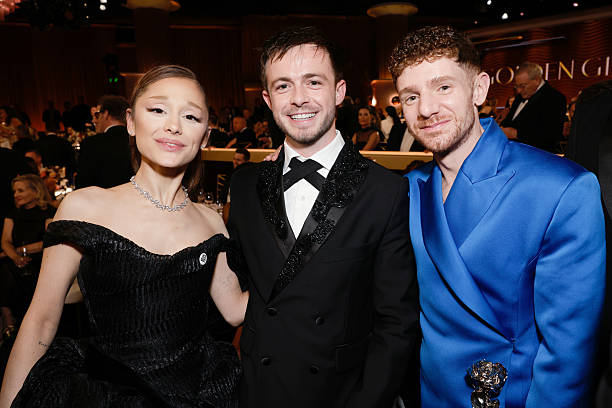 Ariana Grande and Chris Perfetti attend the 83rd Annual Golden Globe Awards at The Beverly Hilton on January 11, 2026 in Beverly Hills, California. — frame 4/19 (612×408)