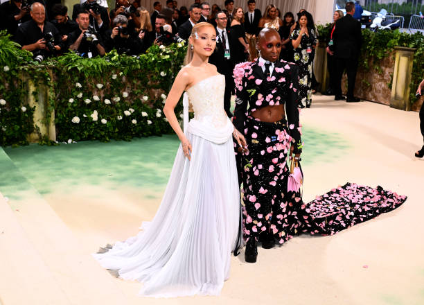 Ariana Grande and Cynthia Erivo attending the Metropolitan Museum of Art Costume Institute Benefit Gala 2024 in New York, USA. Picture date: Monday May 6, 2024. (612×440)