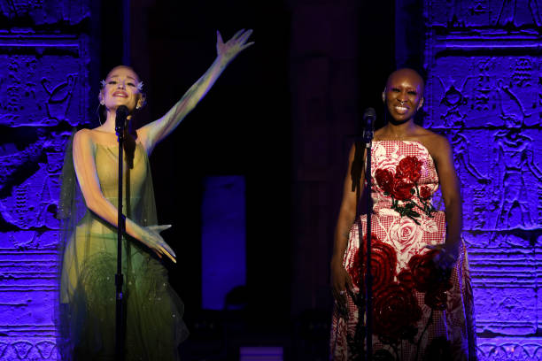 Ariana Grande and Cynthia Erivo perform onstage during The 2024 Met Gala Celebrating "Sleeping Beauties: Reawakening Fas