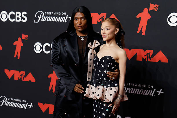Ariana Grande and Law Roach attend the 2025 MTV Video Music Awards at UBS Arena on September 07, 2025 in Elmont, New York. (612×408)
