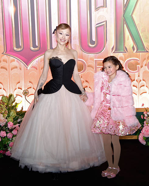 Ariana Grande and Scarlett Spears attend the "Wicked: For Good!" New York premiere at David Geffen Hall on November 17, 