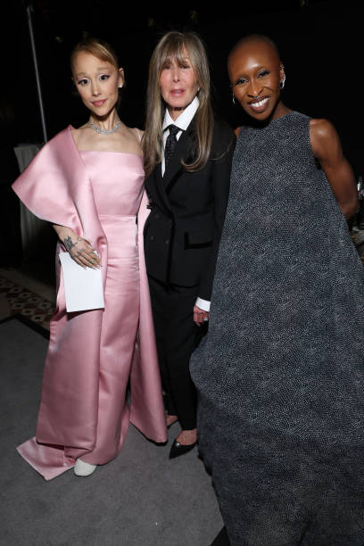 Ariana Grande, Annie Schulhof, President National Board of Review, and Cynthia Erivo speaks onstage during The National Board of Review Annual Awards Gala at Cipriani 42nd Street on January 07, 2025 in New York City. — frame 99/110 (408×612)