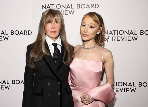 Annie Schulhof, President National Board of Review, and Ariana Grande attend The National Board of Review Annual Awards Gala at Cipriani 42nd Street on January 07, 2025 in New York City. (612×445)