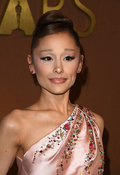 Ariana Grande arrives at the 16th Governors Awards at The Ray Dolby Ballroom on November 16, 2025 in Hollywood, Californ