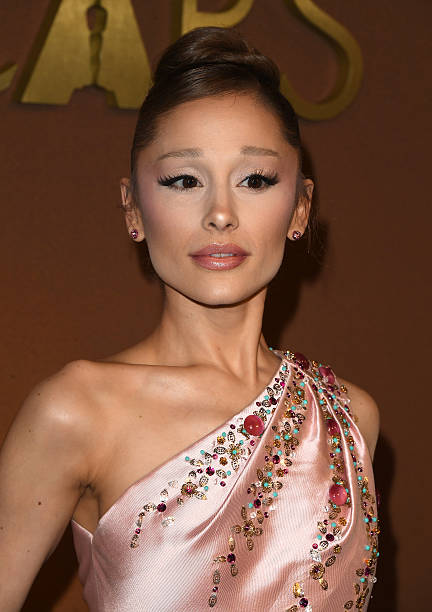 Ariana Grande arrives at the 16th Governors Awards at The Ray Dolby Ballroom on November 16, 2025 in Hollywood, Californ