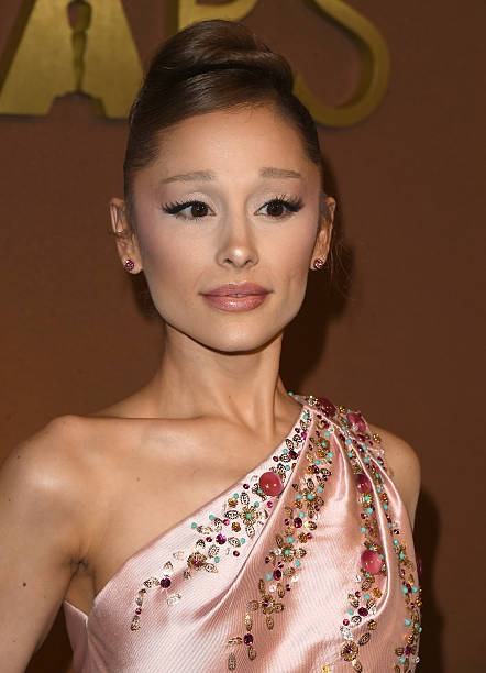 Ariana Grande arrives at the 16th Governors Awards at The Ray Dolby Ballroom on November 16, 2025 in Hollywood, Californ