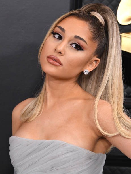 Ariana Grande arrives at the 62nd Annual GRAMMY Awards at Staples Center on January 26, 2020 in Los Angeles, California