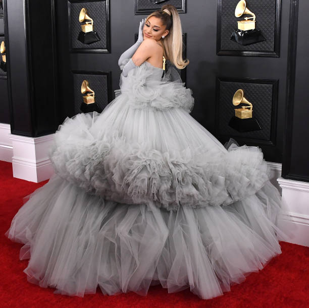 Ariana Grande arrives at the 62nd Annual GRAMMY Awards at Staples Center on January 26, 2020 in Los Angeles, California