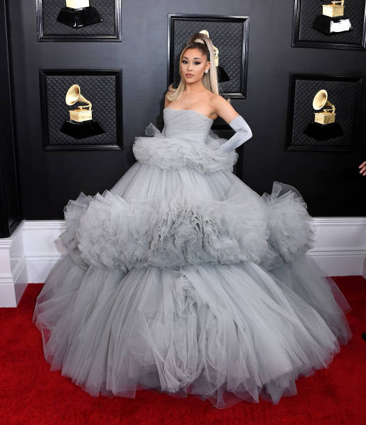 Ariana Grande arrives at the 62nd Annual GRAMMY Awards at Staples Center on January 26, 2020 in Los Angeles, California
