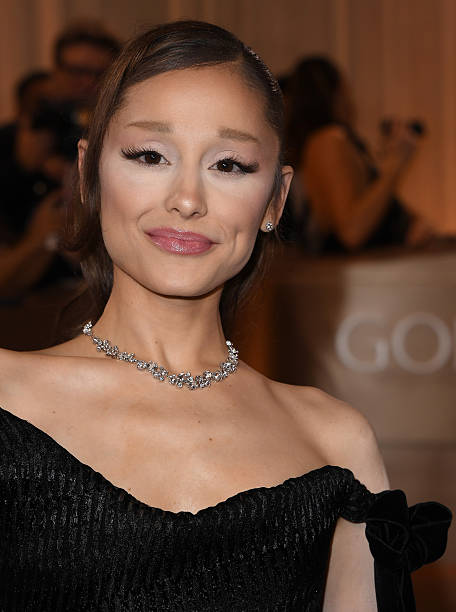 Ariana Grande arrives at the 83rd Annual Golden Globe Awards at The Beverly Hilton on January 11, 2026 in Beverly Hills,