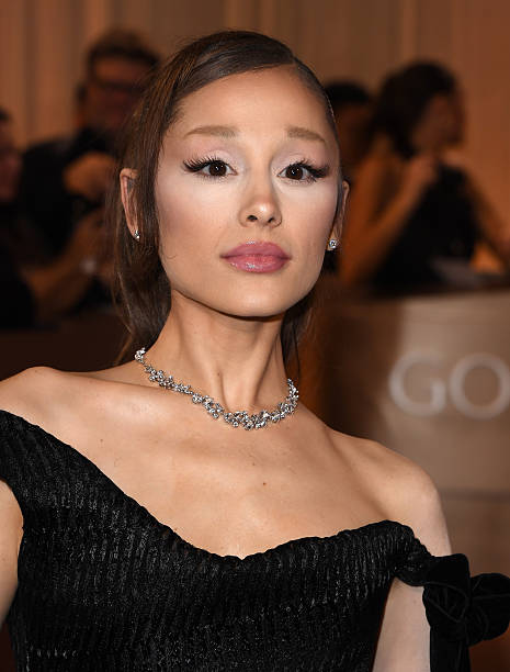Ariana Grande arrives at the 83rd Annual Golden Globe Awards at The Beverly Hilton on January 11, 2026 in Beverly Hills,