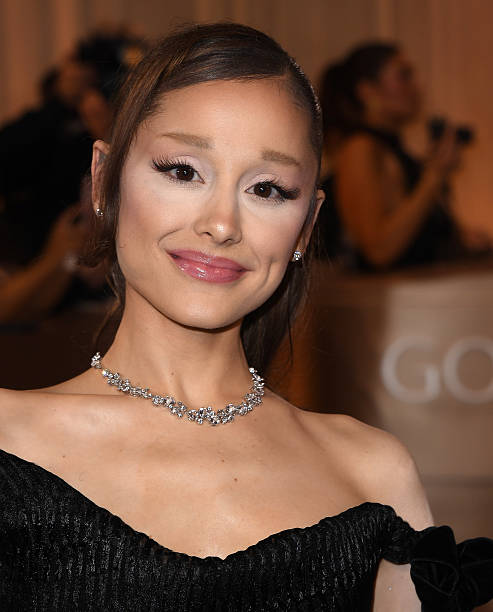 Ariana Grande arrives at the 83rd Annual Golden Globe Awards at The Beverly Hilton on January 11, 2026 in Beverly Hills,