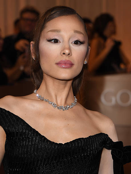 Ariana Grande arrives at the 83rd Annual Golden Globe Awards at The Beverly Hilton on January 11, 2026 in Beverly Hills,