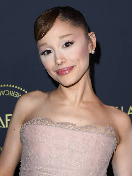 Ariana Grande arrives at the AFI Awards Luncheon at Four Seasons Hotel Los Angeles at Beverly Hills on January 09, 2026 