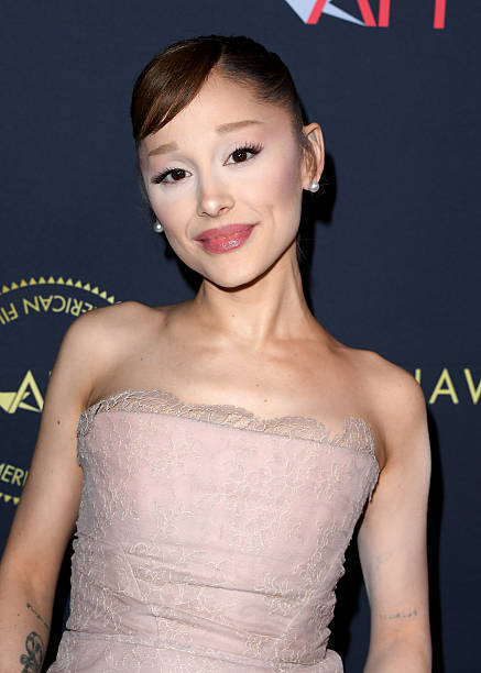 Ariana Grande arrives at the AFI Awards Luncheon at Four Seasons Hotel Los Angeles at Beverly Hills on January 09, 2026 in Los Angeles, California. — frame 17/47 (437×612)