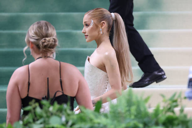 Ariana Grande arrives for the 2024 Met Gala on May 06, 2024 in New York City