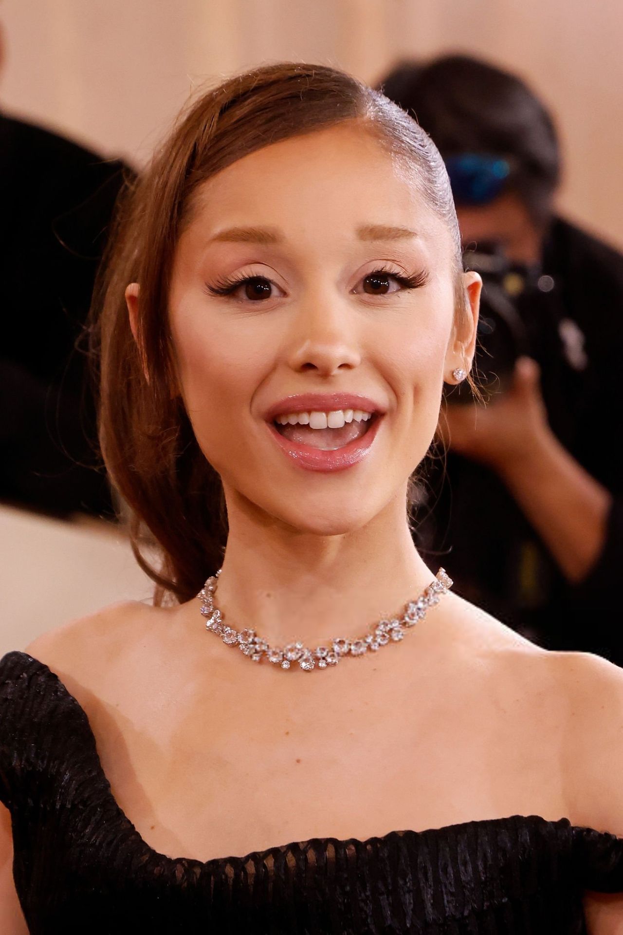Ariana Grande at Golden Globe Awards in Vivienne Westwood 2026