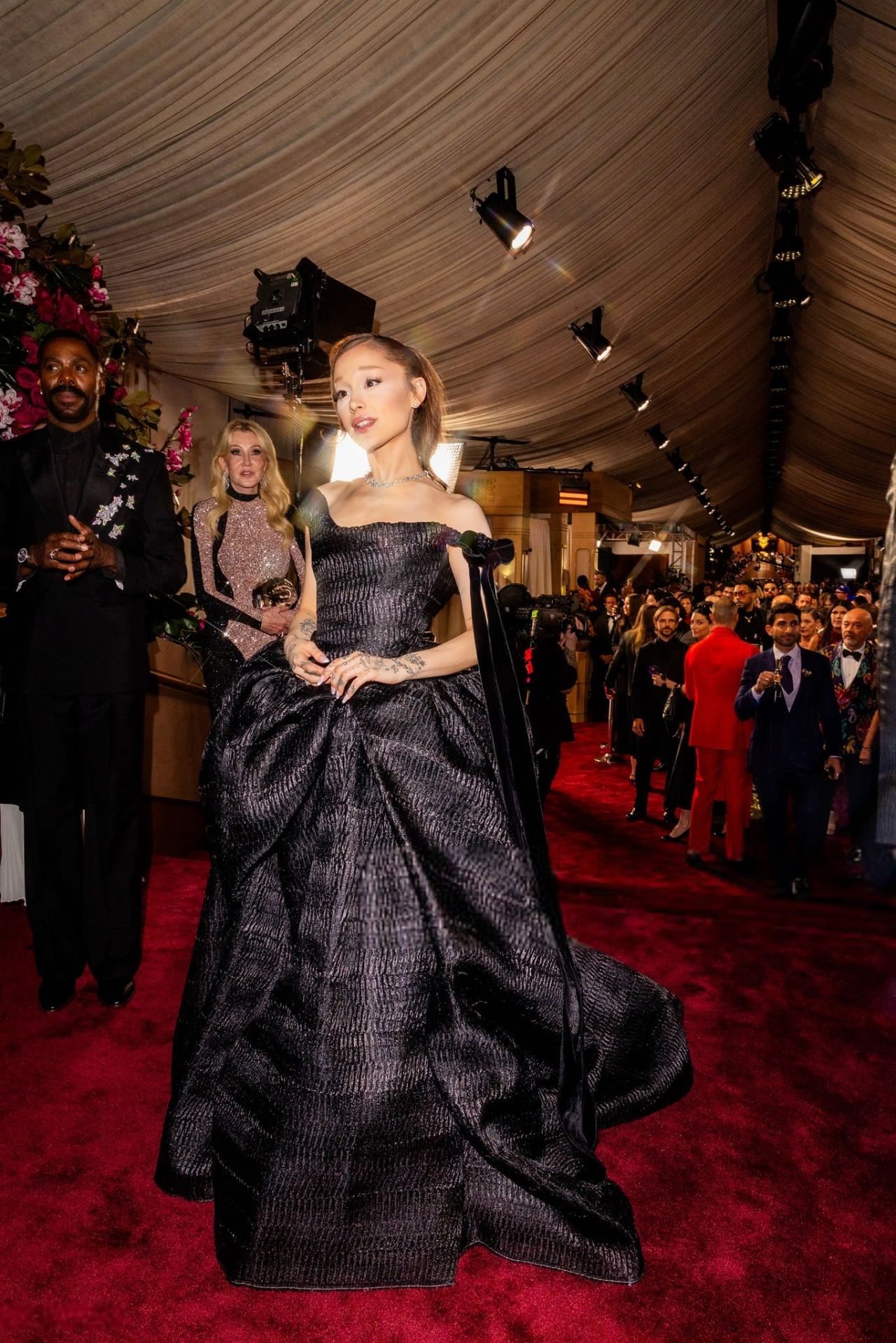 Ariana Grande at Golden Globe Awards in Vivienne Westwood 2026
