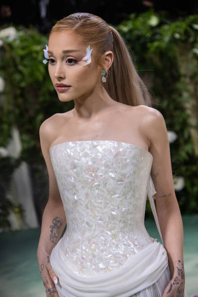 Ariana Grande at the 2024 Met Gala: "Sleeping Beauties: Reawakening Fashion" held at The Metropolitan Museum of Art on M