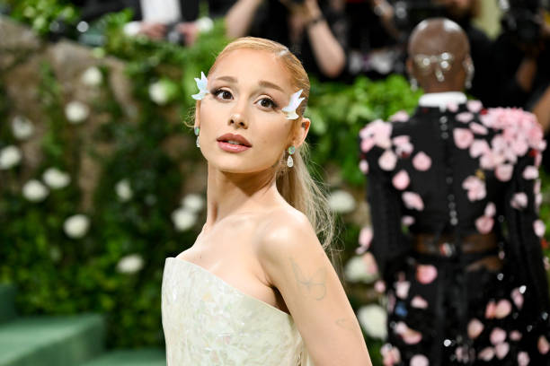 Ariana Grande at the 2024 Met Gala: "Sleeping Beauties: Reawakening Fashion" held at The Metropolitan Museum of Art on M