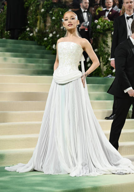 Ariana Grande at the 2024 Met Gala: "Sleeping Beauties: Reawakening Fashion" held at The Metropolitan Museum of Art on M
