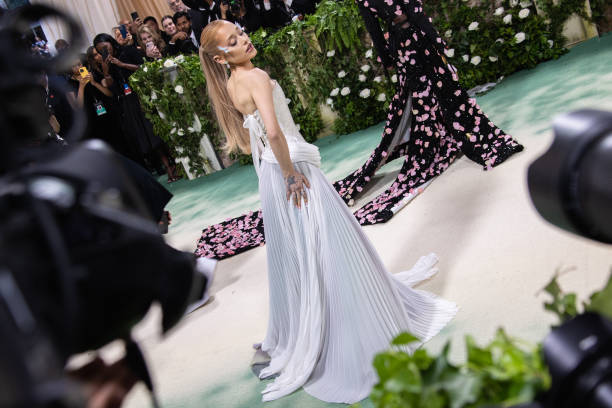 Ariana Grande at the 2024 Met Gala: "Sleeping Beauties: Reawakening Fashion" held at The Metropolitan Museum of Art on M