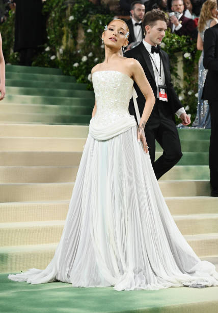 Ariana Grande at the 2024 Met Gala: "Sleeping Beauties: Reawakening Fashion" held at The Metropolitan Museum of Art on M