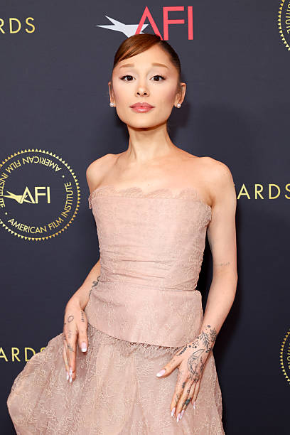 Ariana Grande at the 2026 AFI Awards held at the Four Seasons Beverly Hills on January 09, 2026 in Los Angeles, California. — frame 2/9 (408×612)