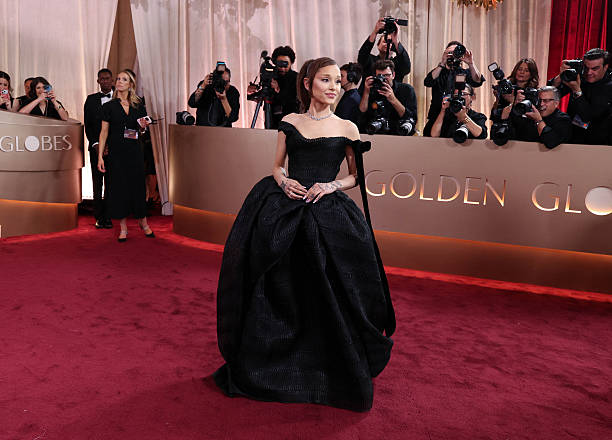 Ariana Grande at the 83rd Annual Golden Globes held at The Beverly Hilton on January 11, 2026 in Beverly Hills, California. — frame 95/147 (612×440)