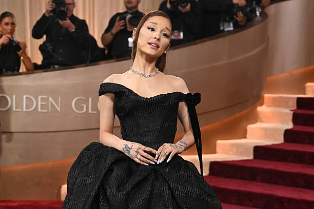 Ariana Grande at the 83rd Annual Golden Globes held at The Beverly Hilton on January 11, 2026 in Beverly Hills, Californ