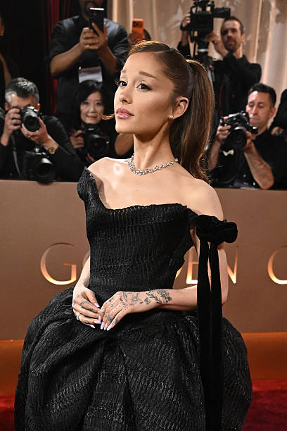 Ariana Grande at the 83rd Annual Golden Globes held at The Beverly Hilton on January 11, 2026 in Beverly Hills, Californ
