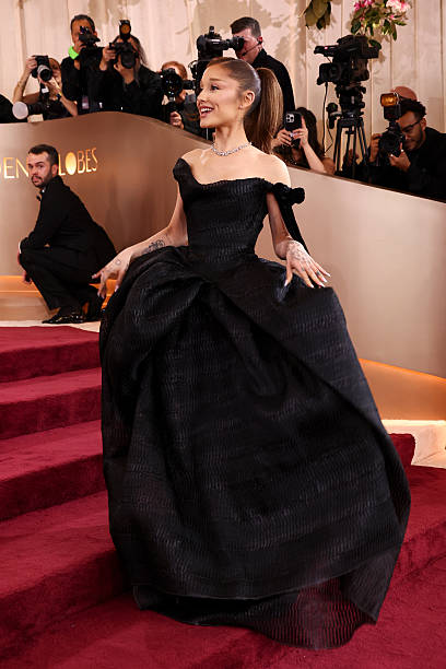 Ariana Grande at the 83rd Annual Golden Globes held at The Beverly Hilton on January 11, 2026 in Beverly Hills, Californ