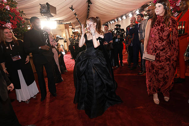 Ariana Grande at the 83rd Annual Golden Globes held at The Beverly Hilton on January 11, 2026 in Beverly Hills, California. — frame 70/147 (612×408)