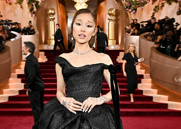 Ariana Grande at the 83rd Annual Golden Globes held at The Beverly Hilton on January 11, 2026 in Beverly Hills, Californ