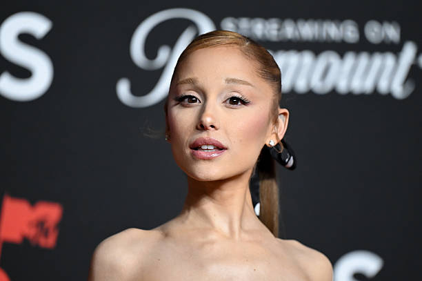 Ariana Grande at the MTV Video Music Awards 2025 held at UBS Arena on September 07, 2025 in New York, New York. — frame 73/100 (612×407)