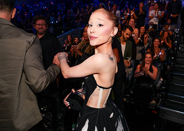 Ariana Grande at the MTV Video Music Awards 2025 held at UBS Arena on September 07, 2025 in New York, New York