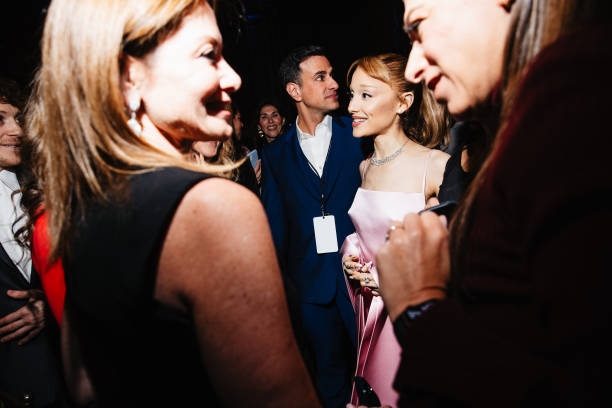 Ariana Grande at the National Board of Review Gala held at Cipriani 42nd Street on January 07, 2025 in New York, New York. — frame 34/76 (612×408)