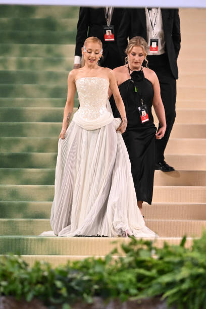 Ariana Grande attends the 2024 Met Gala celebrating "Sleeping Beauties: Reawakening Fashion" on May 06, 2024 in New York