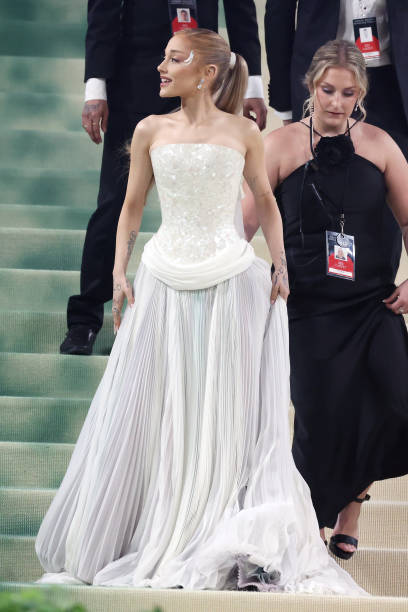 Ariana Grande attends The 2024 Met Gala Celebrating "Sleeping Beauties: Reawakening Fashion" on May 06, 2024 in New York