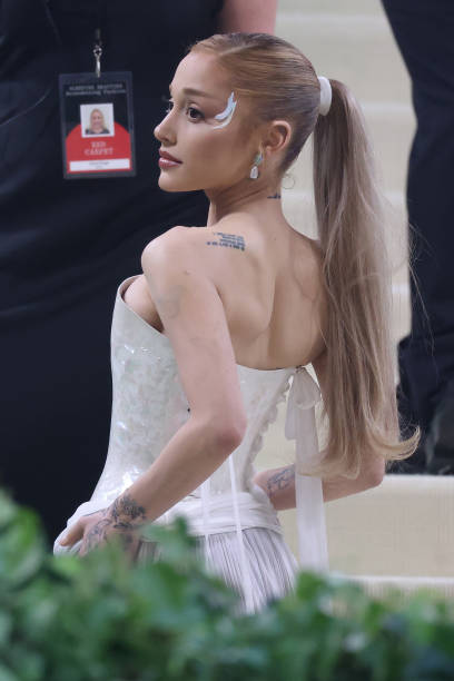 Ariana Grande attends The 2024 Met Gala Celebrating "Sleeping Beauties: Reawakening Fashion" on May 06, 2024 in New York