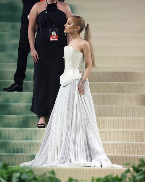 Ariana Grande attends The 2024 Met Gala Celebrating "Sleeping Beauties: Reawakening Fashion" on May 06, 2024 in New York