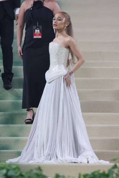 Ariana Grande attends The 2024 Met Gala Celebrating "Sleeping Beauties: Reawakening Fashion" on May 06, 2024 in New York