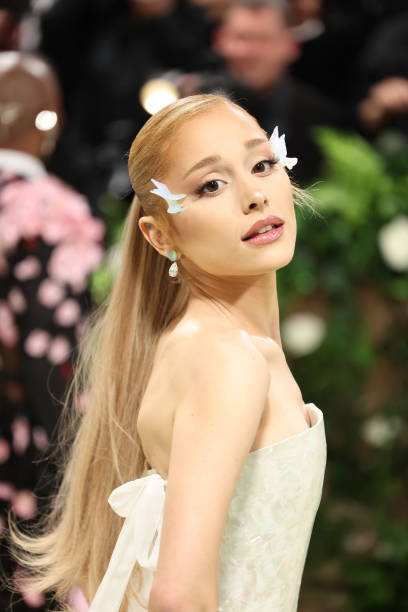 Ariana Grande attends The 2024 Met Gala Celebrating "Sleeping Beauties: Reawakening Fashion" at The Metropolitan Museum of Art on May 06, 2024 in New York City. — frame 64/93 (408×612)