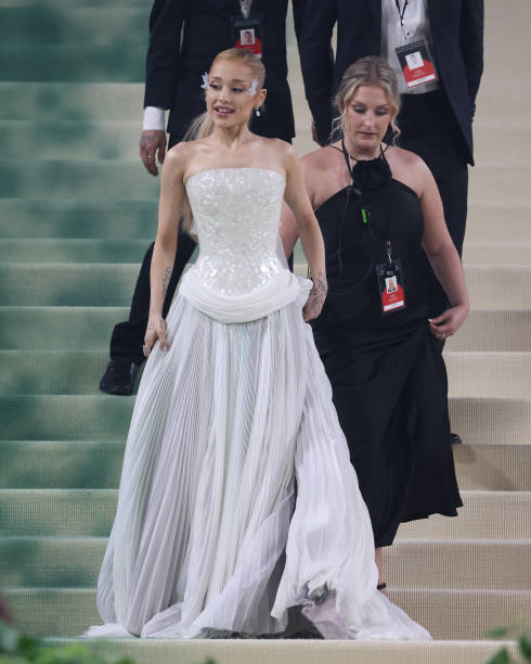 Ariana Grande attends The 2024 Met Gala Celebrating "Sleeping Beauties: Reawakening Fashion" on May 06, 2024 in New York