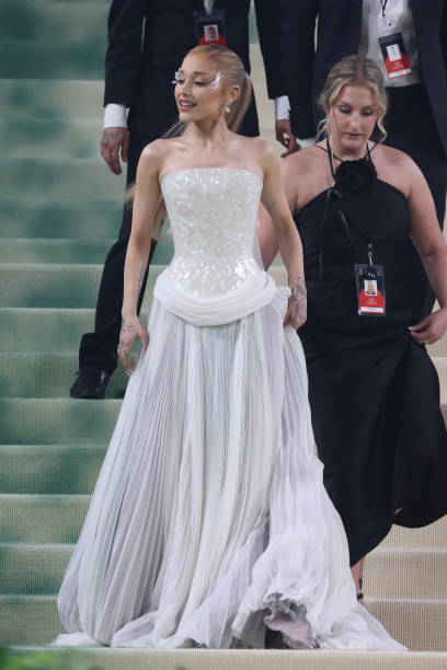 Ariana Grande attends The 2024 Met Gala Celebrating "Sleeping Beauties: Reawakening Fashion" on May 06, 2024 in New York