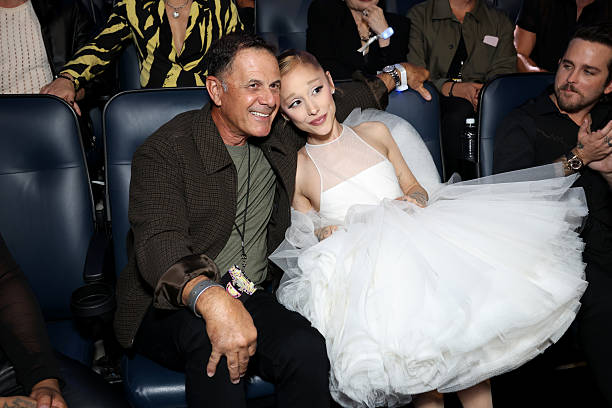 Ariana Grande attends the 2025 MTV Video Music Awards at UBS Arena on September 07, 2025 in Elmont, New York. — frame 71/78 (612×408)