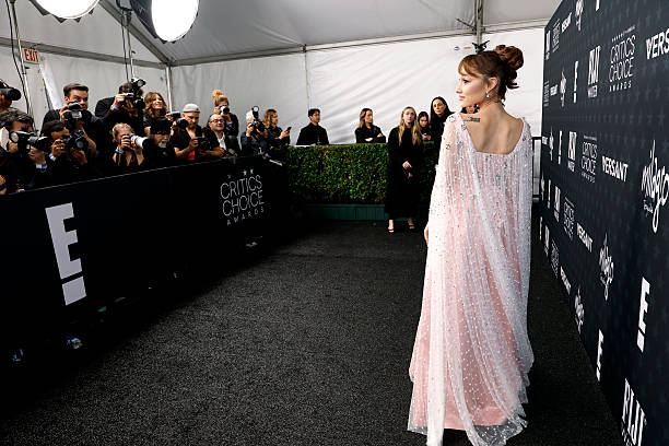 Ariana Grande attends the 31st Annual Critics Choice Awards at Barker Hangar on January 04, 2026 in Santa Monica, California. — frame 30/69 (612×408)